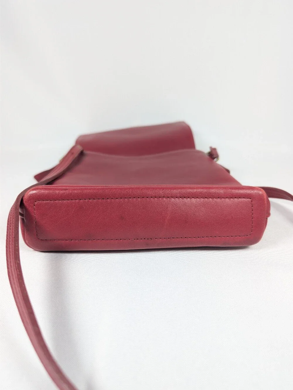 Coach Legacy 9821 Vintage Red Flap Smooth Leather Small Crossbody Bag Womens